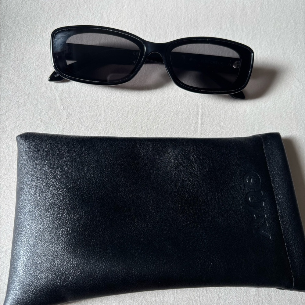 Quay Australia Black Rectangular Sunglasses - image 1